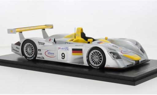 Coche miniatura Audi R8 1/18 Spark No.9 24h Le Mans 2000 1:18 Audi R8 1/18 Spark No.9 24h Le Mans 2000 1:18 coche miniatura