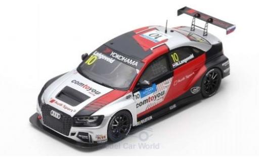 Audi RS3 1/43 Spark LMS No.10 comtoyou Team Sport WTCR Slovakia Ring 2019 N.Langeveld coche miniatura