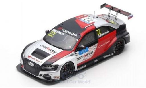 Audi RS3 1/43 Spark LMS No.22 comtoyou Team Sport WTCR Slovakia Ring 2019 F.Vervisch coche miniatura