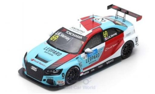 Audi RS3 1/43 Spark LMS No.52 Leopard Racing Team Sport WTCR Marrakesh 2019 G.Shedden coche miniatura