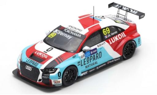 Audi RS3 1/43 Spark LMS No.69 Lukoil WTCR Macau Guia Race 2018 J-K.Vernay coche miniatura