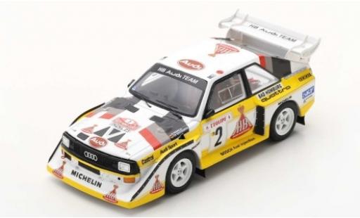 Coche miniatura Audi Sport Quattro 1/43 Spark Sport quattro S1 E2 No.2 HB Team HB Rally Monte Carlo 1986 W.Röhrl/C.Geistdörfer Audi Sport Quattro 1/43 Spark Sport quattro S1 E2 No.2 HB Team HB Rally Monte Carlo 1986 W.Röhrl/C.Geistdörfer coche miniatura
