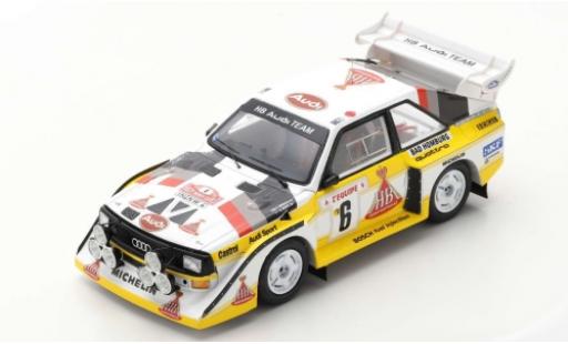 Audi Sport Quattro 1/43 Spark Sport quattro S1 E2 No.6 HB Team HB Rallye WM Rallye Monte Carlo 1986 H.Mikkola/A.Hertz coche miniatura