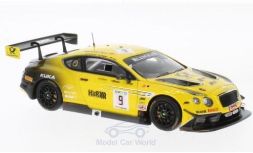 Coche miniatura Bentley Continental T 1/43 Spark GT3 RHD No.9 Team ABT Deutsche Post 24h Spa 2017 C.Jöns/J.Pepper/N.Verdonck Bentley Continental T 1/43 Spark GT3 RHD No.9 Team ABT Deutsche Post 24h Spa 2017 C.Jöns/J.Pepper/N.Verdonck coche miniatura