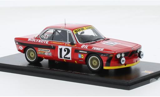 Bmw 3.0 1/43 Spark CSi No.12 24h Spa 1974 1:43 coche miniatura