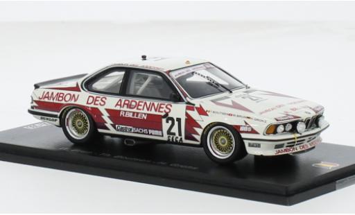 Bmw 635 1/43 Spark CSi (E24) No.21 24h Spa 1985 1:43 coche miniatura