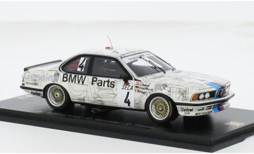 Bmw 635 1/43 Spark CSi (E24) No.4 24h Spa 1983 1:43 coche miniatura