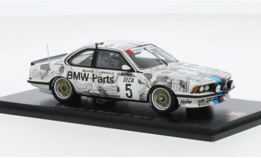 Bmw 635 1/43 Spark CSi (E24) No.5 24h Spa 1985 1:43 coche miniatura