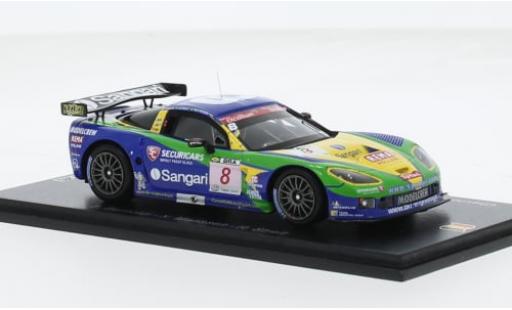 Coche miniatura Chevrolet Corvette 1/43 Spark C6.R No.8 Sangari Team Brazil 24h Spa 2009 1:43 Chevrolet Corvette 1/43 Spark C6.R No.8 Sangari Team Brazil 24h Spa 2009 1:43 coche miniatura
