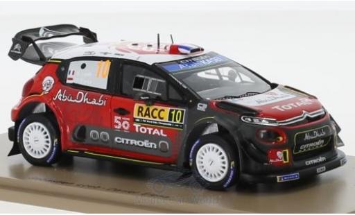 Citroen C3 1/43 Spark WRC No.10 Rallye WM Rallye Catalunya 2018 S.Loeb/D.Elena coche miniatura