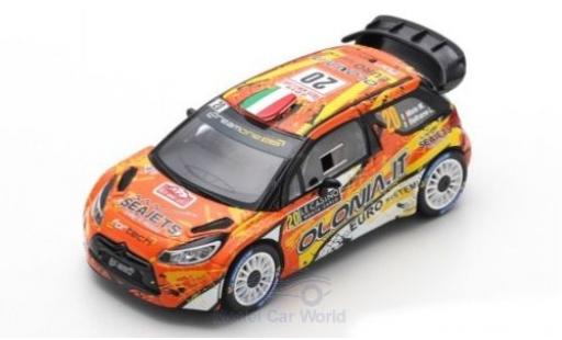 Coche miniatura DS Automobiles DS3 1/43 Spark Citroen WRC No.20 DreamOne Racing WRC Rally Monte Carlo 2019 M.Miele/L.Beltrame DS Automobiles DS3 1/43 Spark Citroen WRC No.20 DreamOne Racing WRC Rally Monte Carlo 2019 M.Miele/L.Beltrame coche miniatura
