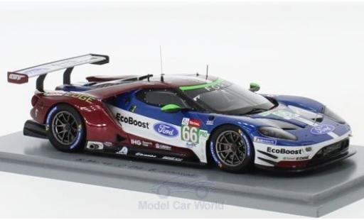 Coche miniatura Ford GT 1/43 Spark No.66 Chip Ganassi Team UK 24h Le Mans 2018 S.Mücke/O.Pla/B.Johnson Ford GT 1/43 Spark No.66 Chip Ganassi Team UK 24h Le Mans 2018 S.Mücke/O.Pla/B.Johnson coche miniatura