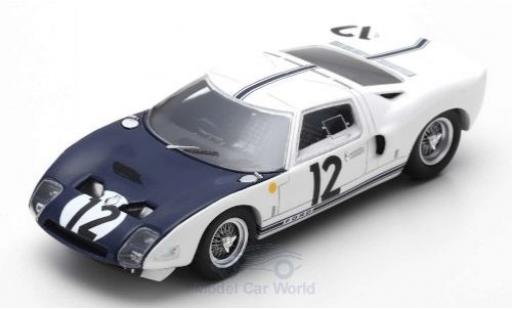 Coche miniatura Ford GT 1/43 Spark RHD No.12 24h Le Mans 1964 J.Schlesser/R.Attwood Ford GT 1/43 Spark RHD No.12 24h Le Mans 1964 J.Schlesser/R.Attwood coche miniatura