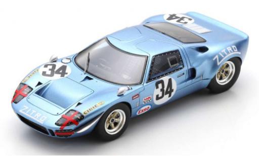 Coche miniatura Ford GT40 1/43 Spark RHD No.34 1000km Monza 1969 J.-P.Hanrioud/D.Martin Ford GT40 1/43 Spark RHD No.34 1000km Monza 1969 J.-P.Hanrioud/D.Martin coche miniatura