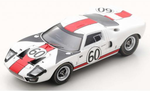 Coche miniatura Ford GT40 1/43 Spark RHD No.60 24h Le Mans 1966 J.Ickx/J.Neerpasch Ford GT40 1/43 Spark RHD No.60 24h Le Mans 1966 J.Ickx/J.Neerpasch coche miniatura