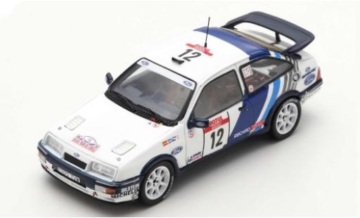 Coche miniatura Ford Sierra 1/43 Spark RS Cosworth No.12 Rallye WM Tour de Corse 1988 C.Sainz/L.Moya Ford Sierra 1/43 Spark RS Cosworth No.12 Rallye WM Tour de Corse 1988 C.Sainz/L.Moya coche miniatura