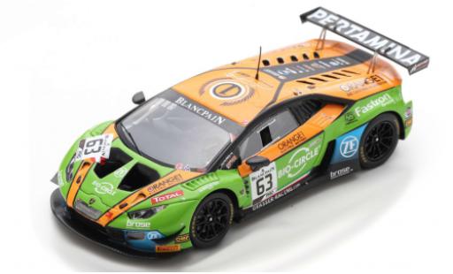 Lamborghini Huracan 1/43 Spark GT3 Evo No.63 GRT Grasser Racing Team 24h Spa 2019 M.Bortolotti/C.Engelhart/R.Ineichen coche miniatura