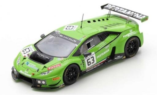 Lamborghini Huracan 1/43 Spark GT3 No.63 Grasser Racing Team Pertamina 24h Le Mans 2015 G.Venturini/A.Zaugg/M.Bortolotti coche miniatura