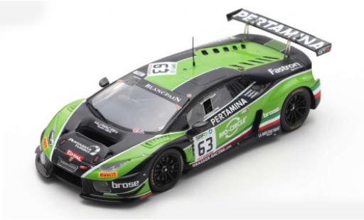 Lamborghini Huracan 1/43 Spark GT3 No.63 GRT Grasser Racing Team 24h Spa 2017 M.Bortolotti/C.Engelhart/A.Caldarelli coche miniatura