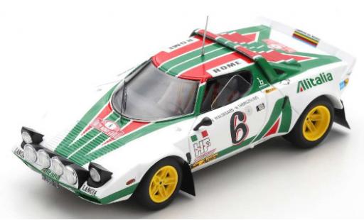 Coche miniatura Lancia Stratos 1/43 Spark HF No.6 Alitalia Rallye WM Rallye Monte Carlo 1976 B.Waldegard/H.Thorszelius Lancia Stratos 1/43 Spark HF No.6 Alitalia Rallye WM Rallye Monte Carlo 1976 B.Waldegard/H.Thorszelius coche miniatura