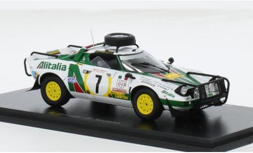 Coche miniatura Lancia Stratos 1/43 Spark HF No.7 Alitalia Rallye WM Safari Rallye 1977 1:43 Lancia Stratos 1/43 Spark HF No.7 Alitalia Rallye WM Safari Rallye 1977 1:43 coche miniatura