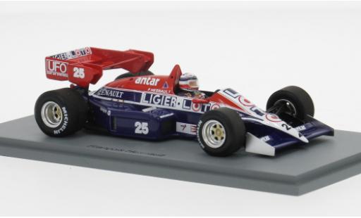Ligier JS2 1/43 Spark 3 GP Großbritannien 1984 #25 1:43 coche miniatura