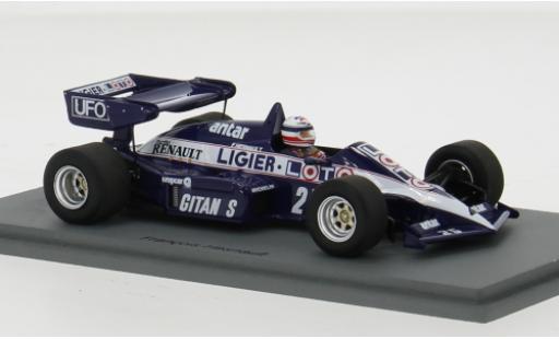 Coche miniatura Ligier JS2 1/43 Spark 3 No.25 Formel 1 GP Brasilien 1984 1:43 Ligier JS2 1/43 Spark 3 No.25 Formel 1 GP Brasilien 1984 1:43 coche miniatura