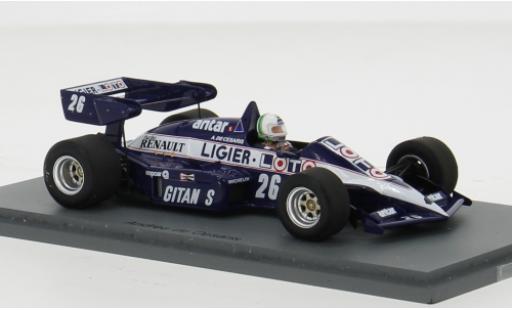 Coche miniatura Ligier JS2 1/43 Spark 3 No.26 Formel 1 GP Südafrika 1984 1:43 Ligier JS2 1/43 Spark 3 No.26 Formel 1 GP Südafrika 1984 1:43 coche miniatura