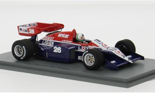 Coche miniatura Ligier JS2 1/43 Spark 3B No.26 Formel 1 GP Europa 1984 1:43 Ligier JS2 1/43 Spark 3B No.26 Formel 1 GP Europa 1984 1:43 coche miniatura