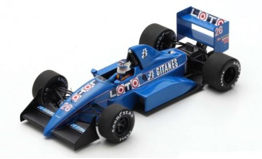 Coche miniatura Ligier JS3 1/43 Spark 1 No.26 Gitanes Formel 1 GP Italien 1988 v�hicule de test S.Johansson Ligier JS3 1/43 Spark 1 No.26 Gitanes Formel 1 GP Italien 1988 v�hicule de test S.Johansson coche miniatura