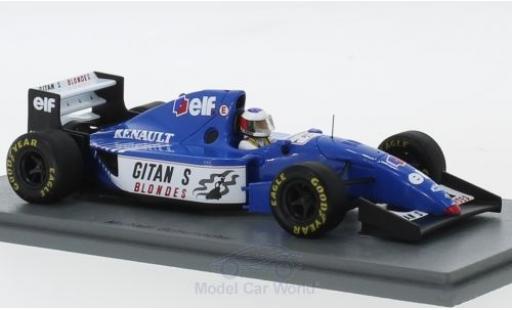 Coche miniatura Ligier JS3 1/43 Spark 9B Gitanes Formel 1 Test Estoril 1994 mit Decals M.Schumacher Ligier JS3 1/43 Spark 9B Gitanes Formel 1 Test Estoril 1994 mit Decals M.Schumacher coche miniatura