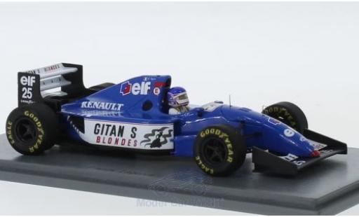 Coche miniatura Ligier JS3 1/43 Spark 9B No.25 Gitanes Formel 1 GP Australien 1994 mit Decals F.Lagorce Ligier JS3 1/43 Spark 9B No.25 Gitanes Formel 1 GP Australien 1994 mit Decals F.Lagorce coche miniatura