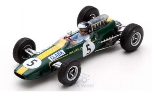 Lotus 33 1/43 Spark No.5 Formel 1 GP Großbritannien 1965 J.Clark coche miniatura