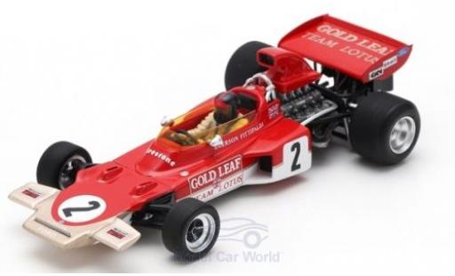 Coche miniatura Lotus 72 1/43 Spark D No.2 Gold Leaf Formel 1 GP Österreich 1971 mit Decals E.Fittipaldi Lotus 72 1/43 Spark D No.2 Gold Leaf Formel 1 GP Österreich 1971 mit Decals E.Fittipaldi coche miniatura