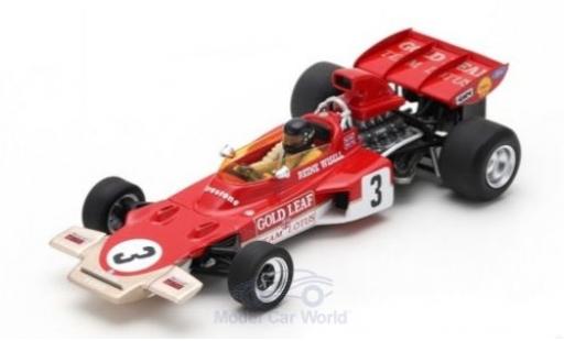 Coche miniatura Lotus 72 1/43 Spark D No.3 Gold Leaf Formel 1 GP Kanada 1971 mit Decals R.Wisell Lotus 72 1/43 Spark D No.3 Gold Leaf Formel 1 GP Kanada 1971 mit Decals R.Wisell coche miniatura