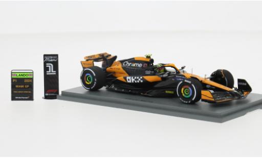 Coche miniatura McLaren F1 1/43 Spark MCL38 No.4 Team Formel 1 GP Miami 2024 1:43 McLaren F1 1/43 Spark MCL38 No.4 Team Formel 1 GP Miami 2024 1:43 coche miniatura