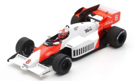 McLaren MP4-12C 1/43 Spark MP4-2 No.8 Marlboro Formel 1 GP Großbritannien 1984 avec Decals N.Lauda coche miniatura