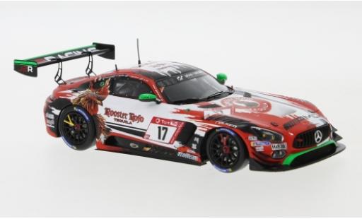 Mercedes AMG GT 1/43 Spark 3 No.17 GetSpeed Performance Rooster Rojo Tequila 24h Nürburgring 2019 J.Shoffner/J.Hill/F.Schiller/M.Palttala coche miniatura