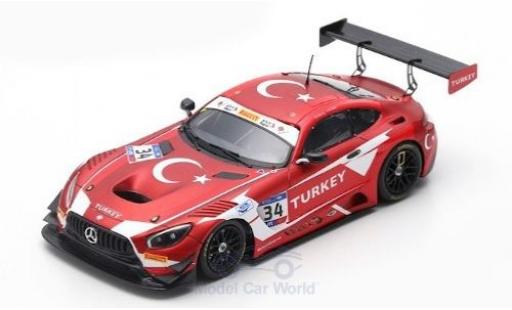 Mercedes AMG GT 1/43 Spark 3 No.34 RAM Racing FIA GT Nations Cup Bahrain 2018 Team Turkey S.Yoluc/A.Güven coche miniatura