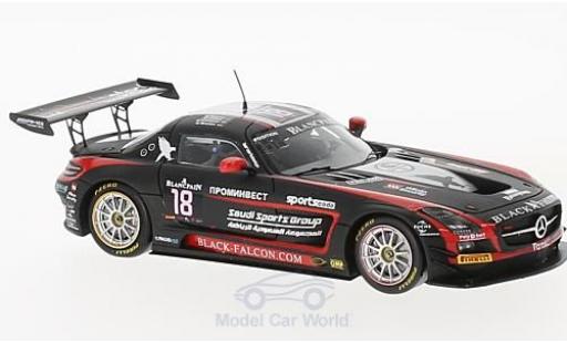 Mercedes SLS 1/43 Spark AMG GT3 No.18 Black Falcon 24h Spa 2014 R.Muscat/V.Lunkin/T.Al Faisal/C.Bracke coche miniatura