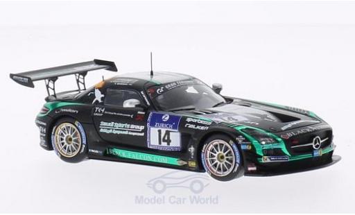 Mercedes SLS 1/43 Spark AMG No.14 Black Falcon 24h Nürburgring 2014 A.Al Faisal/H.Haupt/A.Christodolou/Y.Buurman coche miniatura