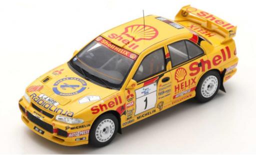 Coche miniatura Mitsubishi Lancer 1/43 Spark Evolution III No.1 S Rallye WM Rallye Finnland 1995 T.Mäkinen/S.Harjanne Mitsubishi Lancer 1/43 Spark Evolution III No.1 S Rallye WM Rallye Finnland 1995 T.Mäkinen/S.Harjanne coche miniatura