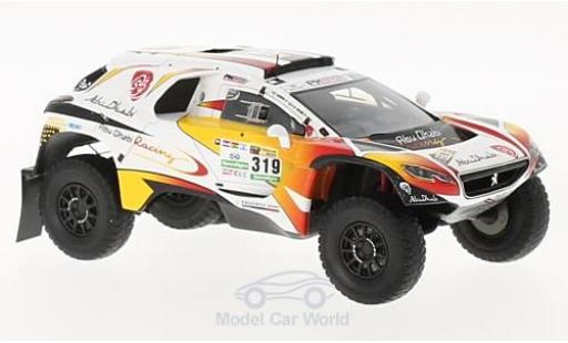 Peugeot 2008 1/43 Spark DKR No.319 Abu Dhabi Racing Rallye Dakar 2017 K.AI Qassimi/P.Maimon coche miniatura