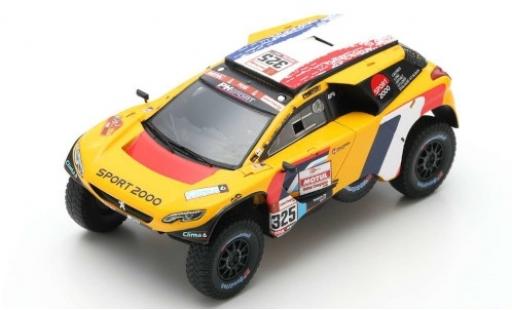 Peugeot 2008 1/43 Spark DKR No.325 PH-Sport Rallye Dakar 2019 P.Lachaume/J-M.Polato coche miniatura