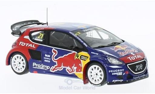 Coche miniatura Peugeot 208 1/43 Spark WRX No.21 Team Hansen Red Bull Rallye-Cross WM Frankreich 2015 T.Hansen Peugeot 208 1/43 Spark WRX No.21 Team Hansen Red Bull Rallye-Cross WM Frankreich 2015 T.Hansen coche miniatura