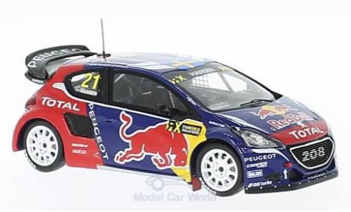 Coche miniatura Peugeot 208 1/43 Spark WRX No.21 Team Hansen Red Bull Rallye-Cross WM Kanada 2016 T.Hansen Peugeot 208 1/43 Spark WRX No.21 Team Hansen Red Bull Rallye-Cross WM Kanada 2016 T.Hansen coche miniatura