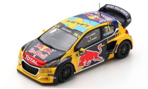 Coche miniatura Peugeot 208 1/43 Spark WRX No.71 Red Bull -Total World RX Vereinigte Arabische Emirate 2019 K.Hansen Peugeot 208 1/43 Spark WRX No.71 Red Bull -Total World RX Vereinigte Arabische Emirate 2019 K.Hansen coche miniatura