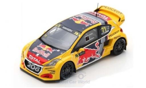 Coche miniatura Peugeot 208 1/43 Spark WRX No.71 Team Total Red Bull World RX Großbritannien 2018 K.Hansen Peugeot 208 1/43 Spark WRX No.71 Team Total Red Bull World RX Großbritannien 2018 K.Hansen coche miniatura
