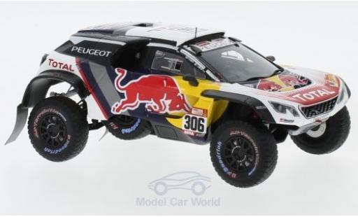 Peugeot 3008 1/43 Spark DKR Maxi No.306 Team Total Rallye Dakar 2018 S.Loeb/D.Elena coche miniatura