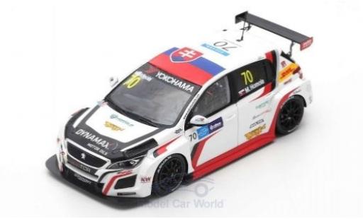 Peugeot 308 1/43 Spark TCR No.70 DG Sport Competition Race WTCR Macau Guia Race 2018 M.Homola coche miniatura